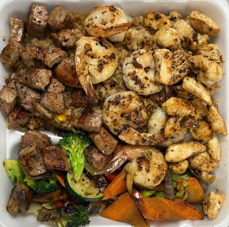Hibachi Steak, Chicken & Shrimp